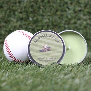 Baseball Scents Fresh Cut Grass Soy Candle image 1