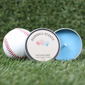 Baseball Scents Cotton Candy Soy Candle