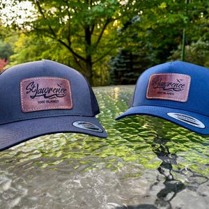 Casquette SnapBack St Lawrence River 1000 Ialands Canada/USA, adulte, écusson en similicuir, écusson gravé en similicuir.