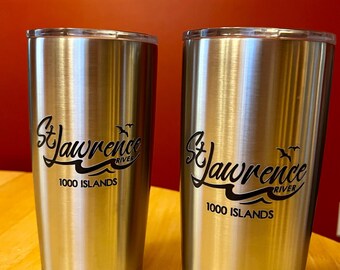 Stainless Steel tumbler, St Lawrence River 1000 islands