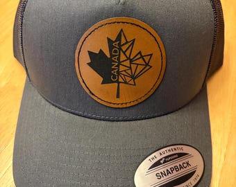Canadian Maple Leaf Laser Engraved Patch Hat