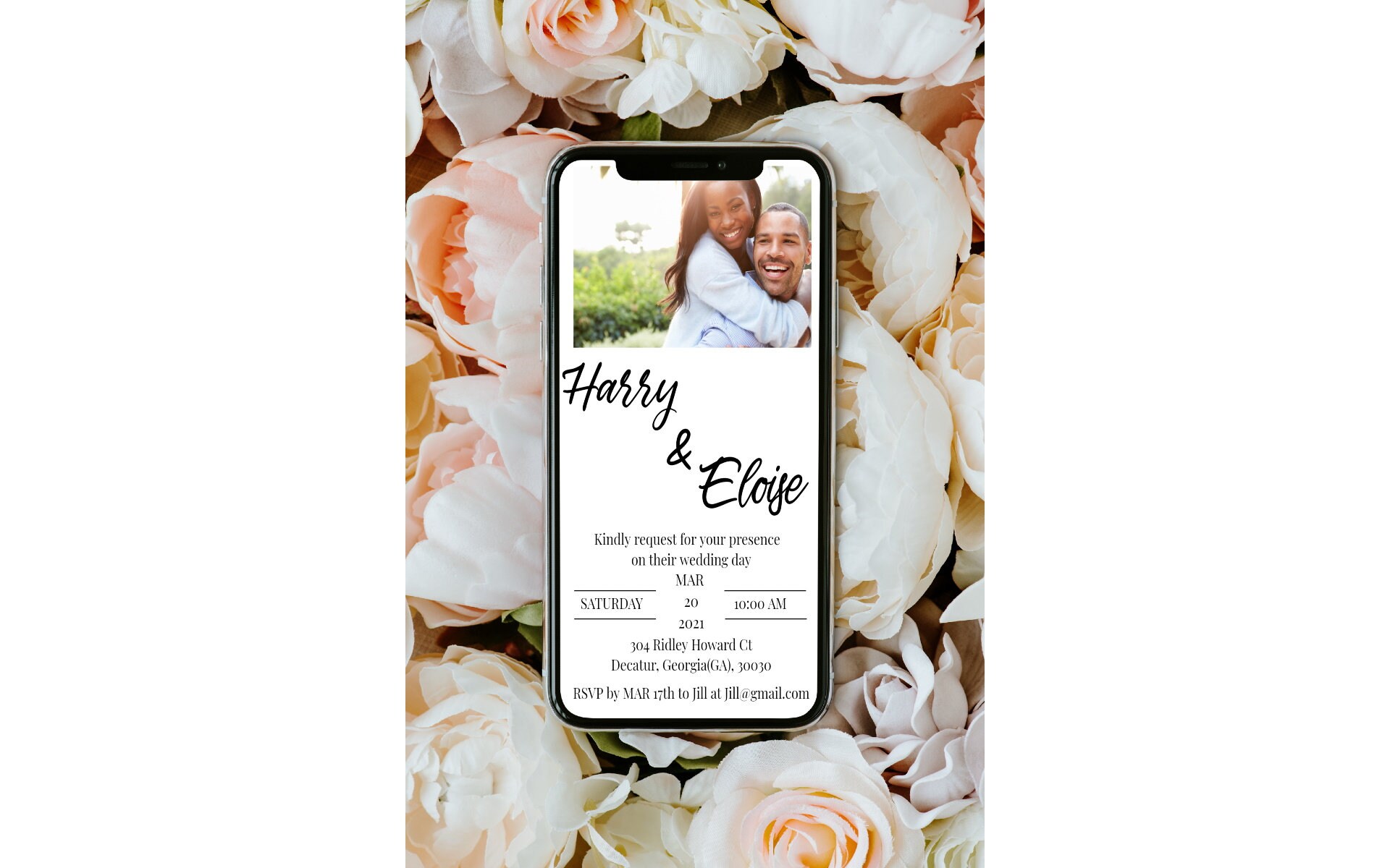 Wedding Invitation Mobile Invitation iPhone Invitation Etsy
