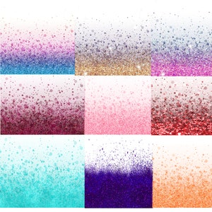 16 Glitter Confetti Border Overlay Papers By ArtInsider