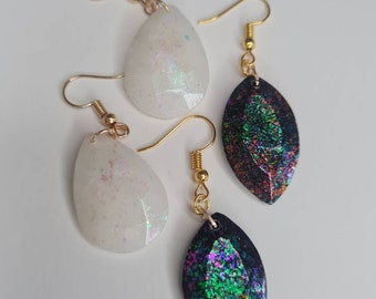 Stunning Faceted Opal Effect Earrings