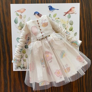 little print Blythe dress, Blythe dress, Blythe Outfit, Blythe clothes, Blythe doll Dress