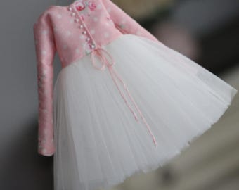 Pink Floral Blythe Dress: Tulle Tutu Skirt