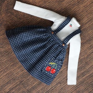Apron and blouse set for Blythe, Blythe apron, Blythe white blouse, Blythe clothes, Blythe Dress, Blythe doll