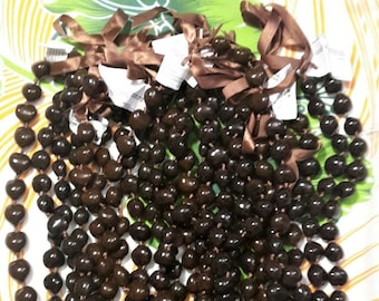80pcs 32" BROWN Kukui Nut Necklaces Lei