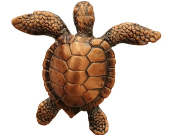 Figura decorativa única de tortuga marina Honu (pisapapeles) de aproximadamente 3,5 pulgadas.