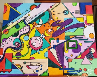 Original Abstract Acrylic Painting - Array 2 - 2022