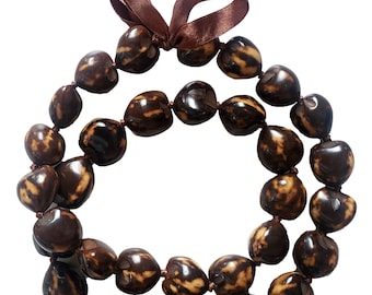 32 inches MARBLE Kukui Nut Necklaces Lei 20 pcs Wholesale (20 pcs)