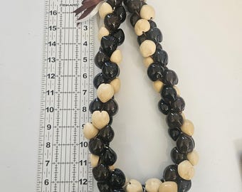 Unique 24 inch Spiral Tripple Kukui Nut Lei