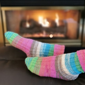 In a GOOD MOOD, HandKnit socks, HANDMADE gift, present for Her, Mother&#39;s Day present
