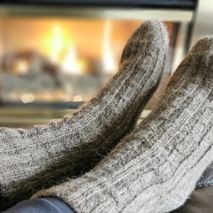 FOR MY HERO, Wool Socks, HandKnit Socks, Handmade gift for Men, Christmas, New Year, Thanksgiving