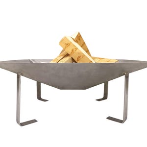 Modern & durable stainless steel fire bowl | handmade in Germany | stainless steel fire bowl | outdoor garden fire pit | minimalist design