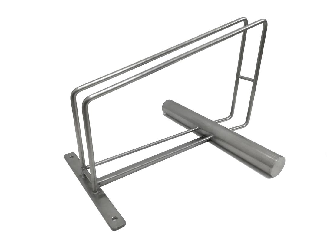 Unique, Freestanding Stainless Steel Bike Rack for 1 Parking Space ...