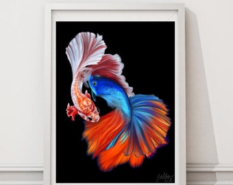 Fish Realism Drawing Etsy