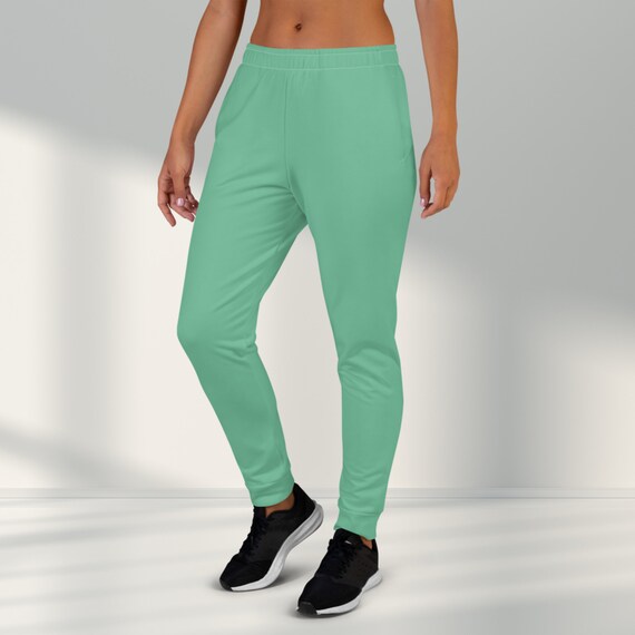 Women s Joggers Mint Green Pants Slim Fit Sweatpants Casual Pants Comfortable Pants Elastic Waistband Etsy Ireland