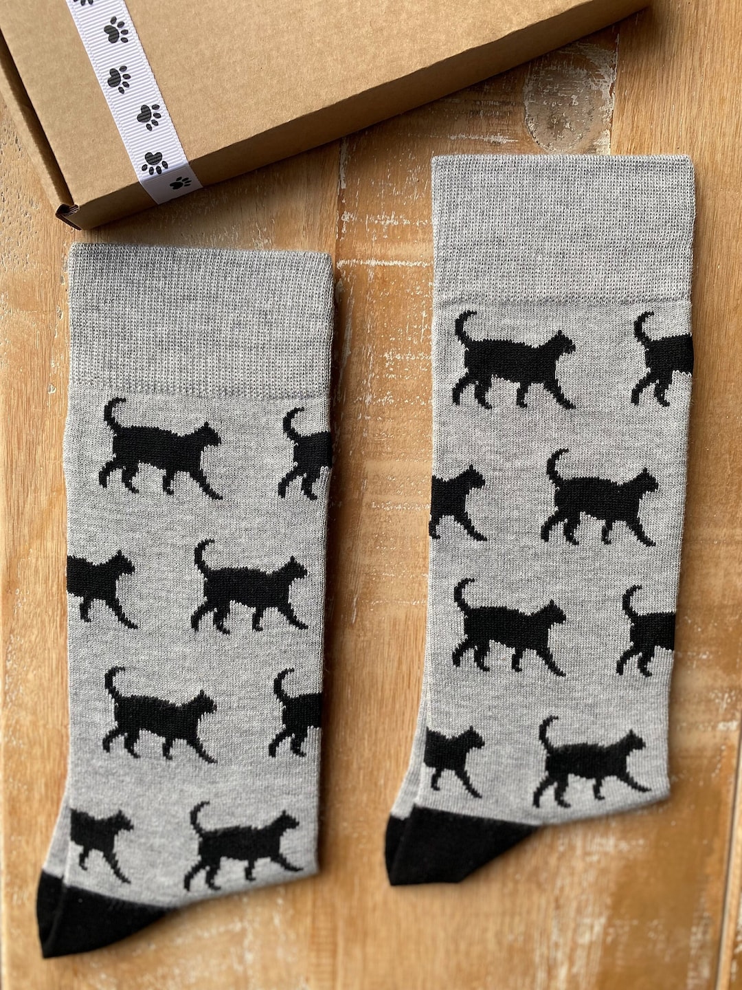 Cat Socks Men's Bamboo Socks Gift for Cat Lover Gift Etsy UK