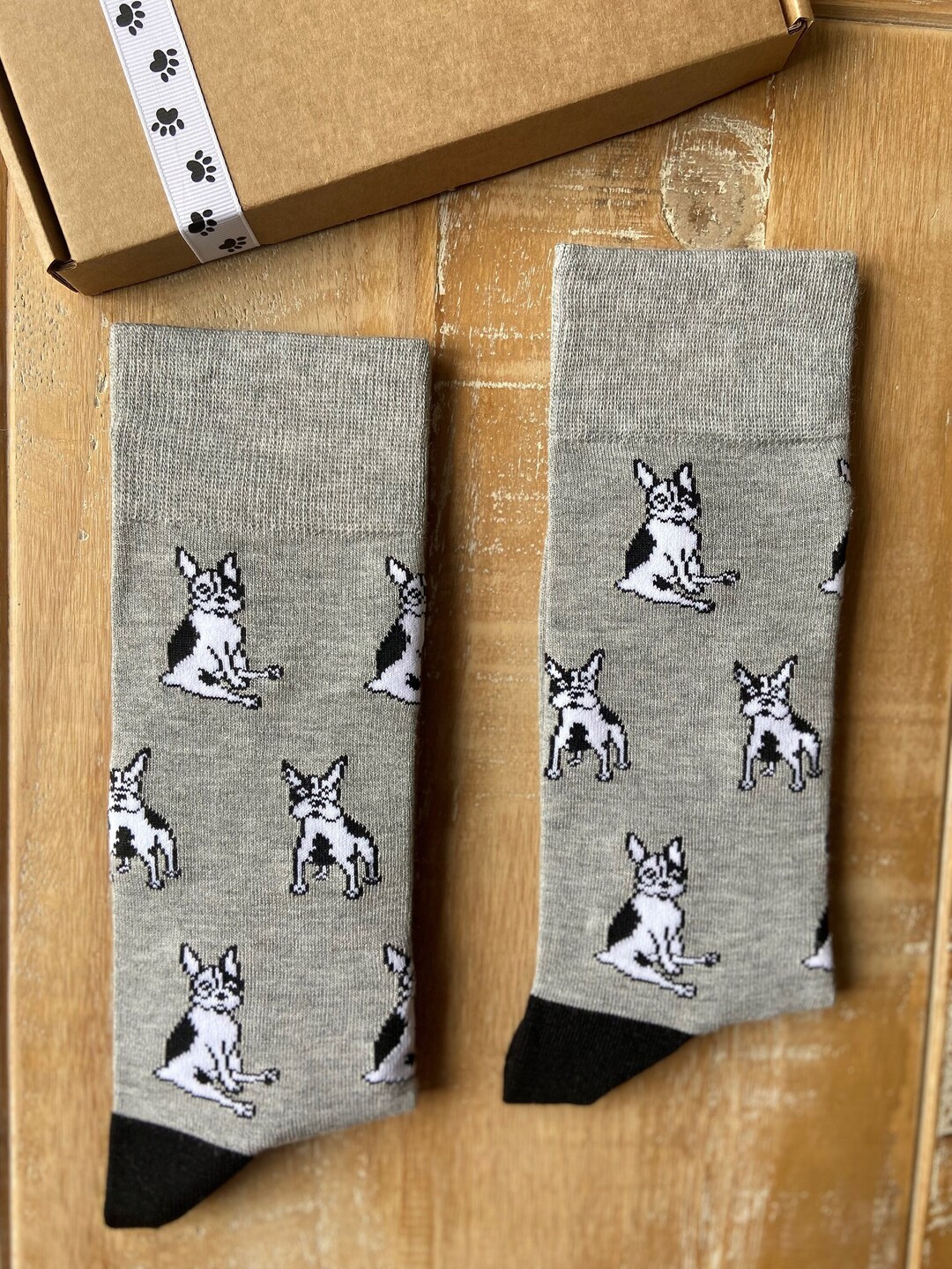 French Bulldog Dog Socks Men's Bamboo Socks Dog Socks Etsy UK