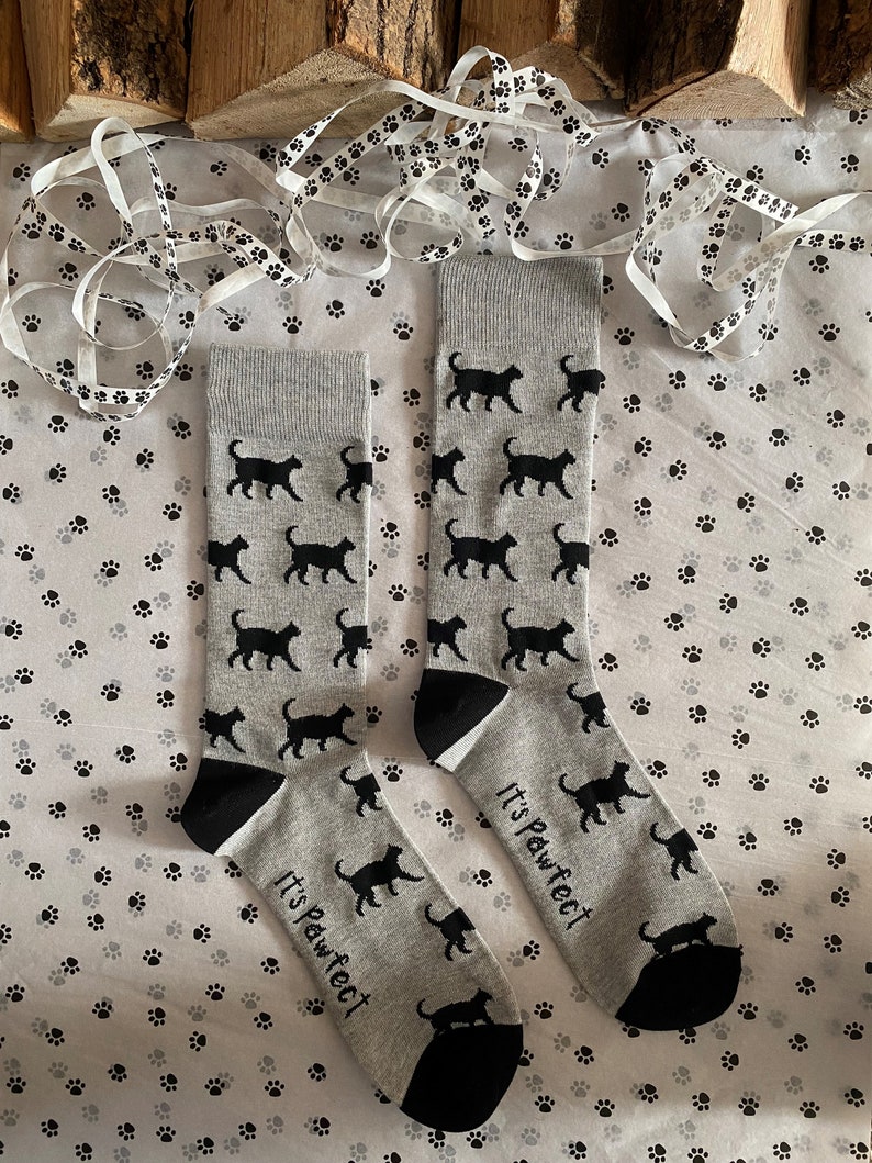 Cat Socks Men's Bamboo Socks Gift for Cat Lover Gift Etsy UK