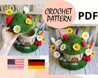 Сrochet Muster Handarbeit Feenhaus / Amigurumi Muster häkeln Feenhaus