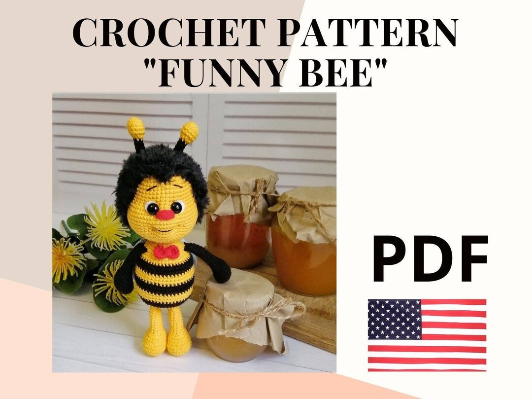 Amigurumi Pattern Crochet Bee / Crochet Pattern Honey Bee / Pdf Pattern ...