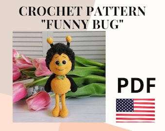 Pattern crochet bug / crochet pattern bug plush  / pdf pattern bug gifts / stuffed animal