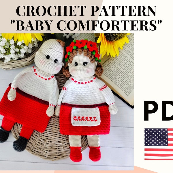 Amigurumi pattern newborn Lovey security blanket / crochet pattern comforter Ukrainian amigurumi