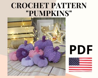 Crochet pattern halloween pumpkin / amigurumi pattern halloween crocheted pumpkins / pdf pattern pumpkin decor