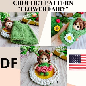 Сrochet pattern handmade fairy doll / amigurumi pattern crochet flower fairy