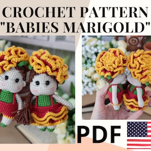 Amigurumi pattern crochet marigold / crochet pattern marigold handmade doll
