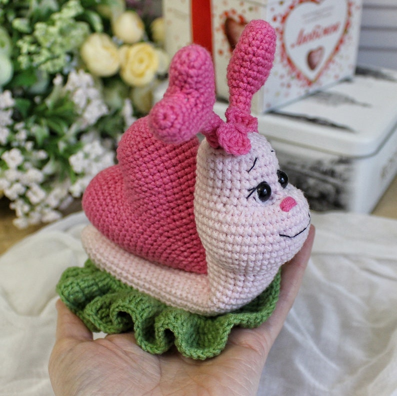 Crochet amigurumi pattern snail / snail crochet pattern funny gift / crochet stuffed animal pattern image 7