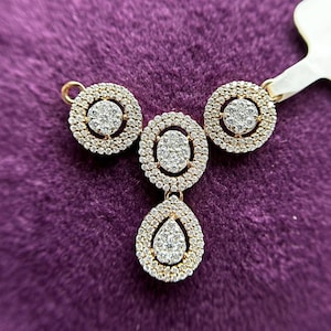 14K Solid Rose Gold Mangalsutra Pendant - Traditional Elegance for Modern Indian Bride Halo Mangalsutra Necklace Anniversary Gifts