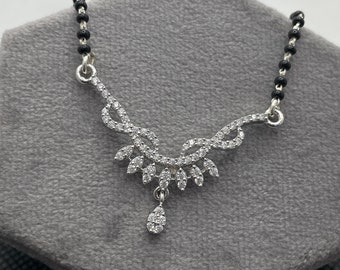 Colgante Mangalsutra de oro, collar Mangalsutra de Bollywood estilista, Mangalsutra de diamantes, Mangalsutra nupcial de boda, joyería tradicional