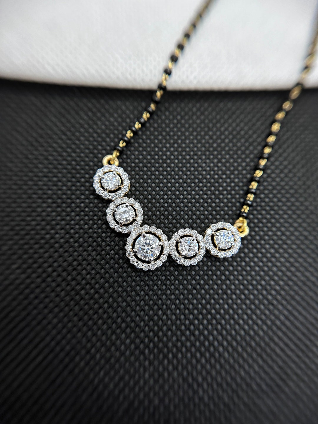 Big Diamond Latest Diamond Mangalsutra Pendant Modern