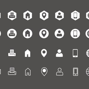 Moderne weiße Visitenkarten-Symbole | Digitale Kontakttasten | Blog-Buttons | Transparente digitale Symbole | Gewerbliche Nutzung und persönlicher Gebrauch