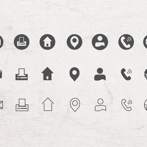 Traditionelle graue Kontaktsymbole | Digital Grey Contact Buttons | Graue Visitenkarten-Symbole | Kommerzielle Nutzung und persönliche Nutzung | Digitale Icons