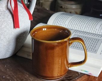 Ceramic Coffee Mug in Red cooper reactive glaze color - Vietnamese ceramic