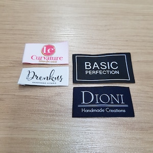 1000 pcs High quality woven label for t-shirts, jackets, hats, pants and clothes, custom tags