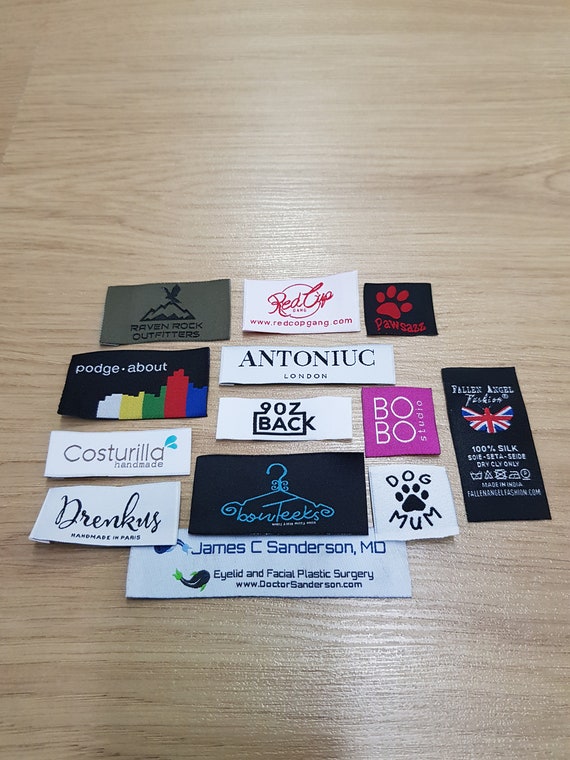 Trial Set of Fold Over Labels Custom Clothing Labels for Handmade