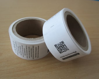 Printed Fabric Labels, Custom Clothing Labels With Logo, Personalized Sew-In Labels,100 Pieces