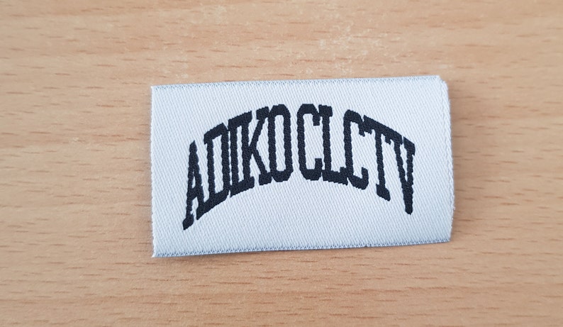 50 pcs woven labels, hd quality, custom labels, t-shirt, jackets, hats, pants, clothes, clothing label, Sewing Labels, Clothing Label image 1