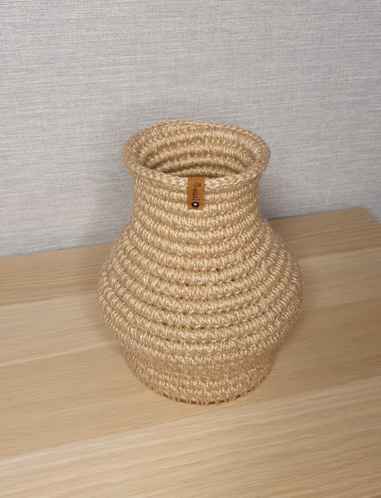 Natural jute vase Interior vase Home decor Boho style Vase for Etsy