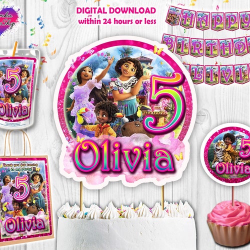 Encanto Printable Cake and Cupcake Toppers Isabela Mirabel Etsy