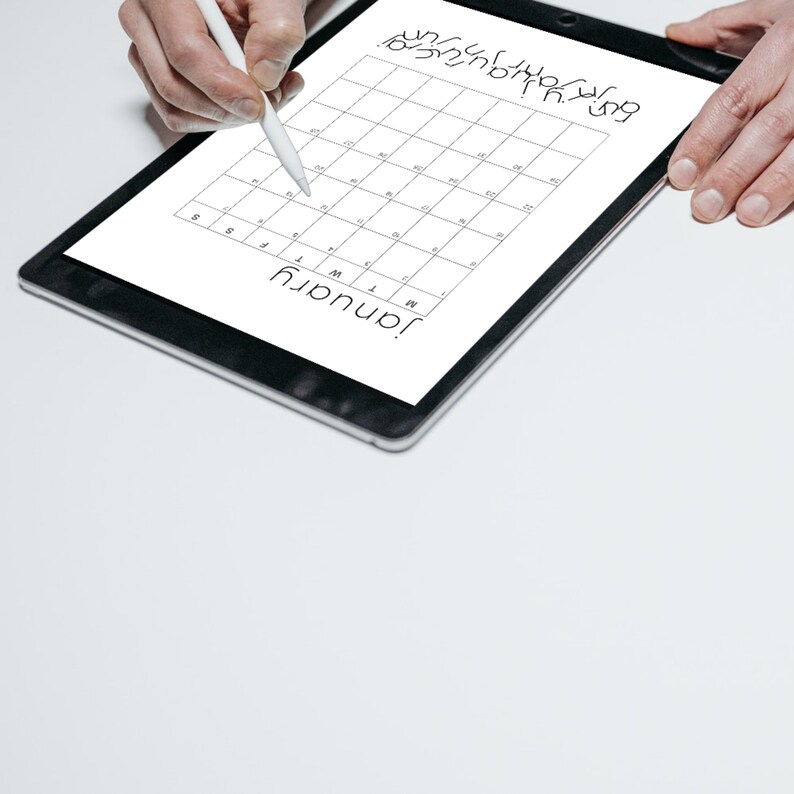 Printable 2024 Jumble Letter Calendar Digital Download Template Etsy