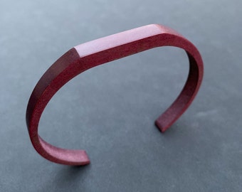 Sustainable, Stylish & Minimalist Handcrafted Wine red Cuff Bracelet | Unisex Accessories