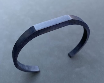 Sustainable, Stylish & Minimalist Handcrafted Navy Cuff Bracelet | Unisex Accessories