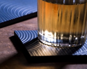 Sustainable Navy Coasters: Japanese-Inspired Tableware