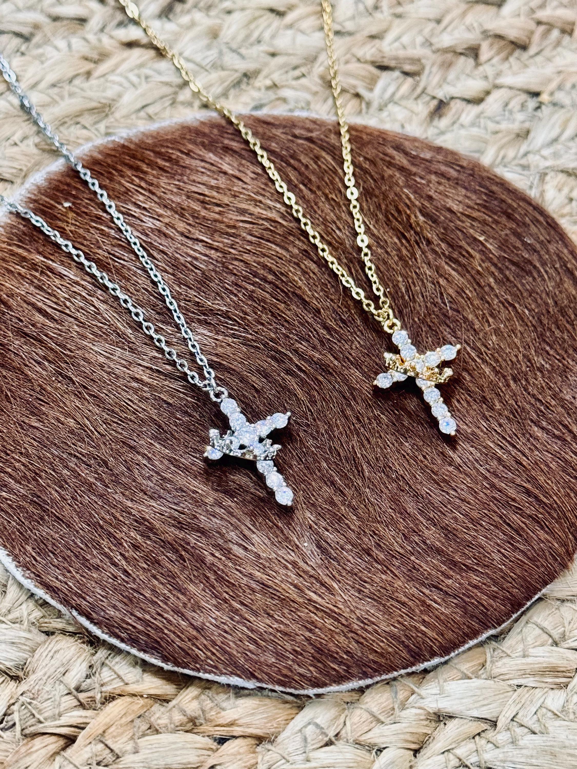 Christian Necklace - Cross Crown Necklace - Christian Jewelry - Christian Gift - Christian Apparel - Necklace - Cross Necklace - Jesus
